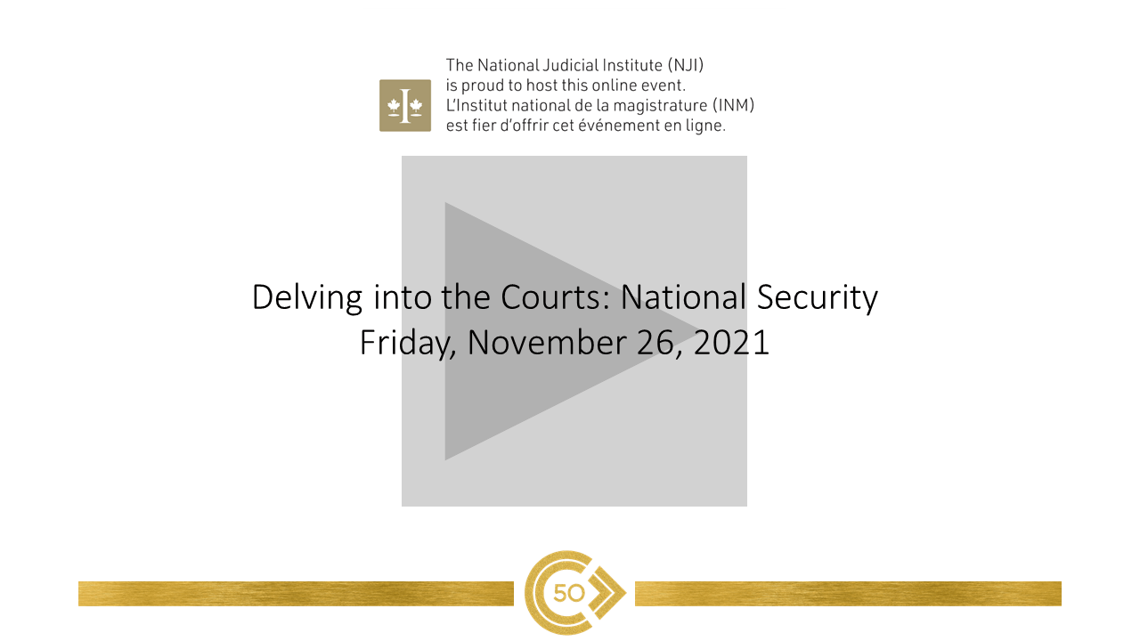 Webinar 2: National Security video (Youtube)